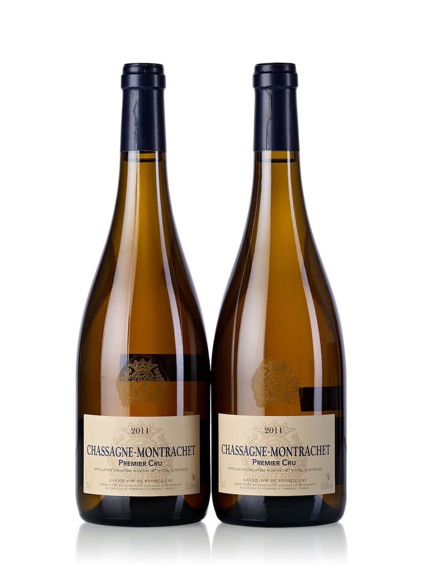 Château de Pommard Chassagne Montrachet 1er Cru, 2011 (18x 750ml): Château de Pommard Chassagne Montrachet 1er Cru, 2011 (18x 750ml) Region: Burgundy Label: 1x slightly marked, 1x slightly torn Lot to be sold without reserve. For further information on this lot