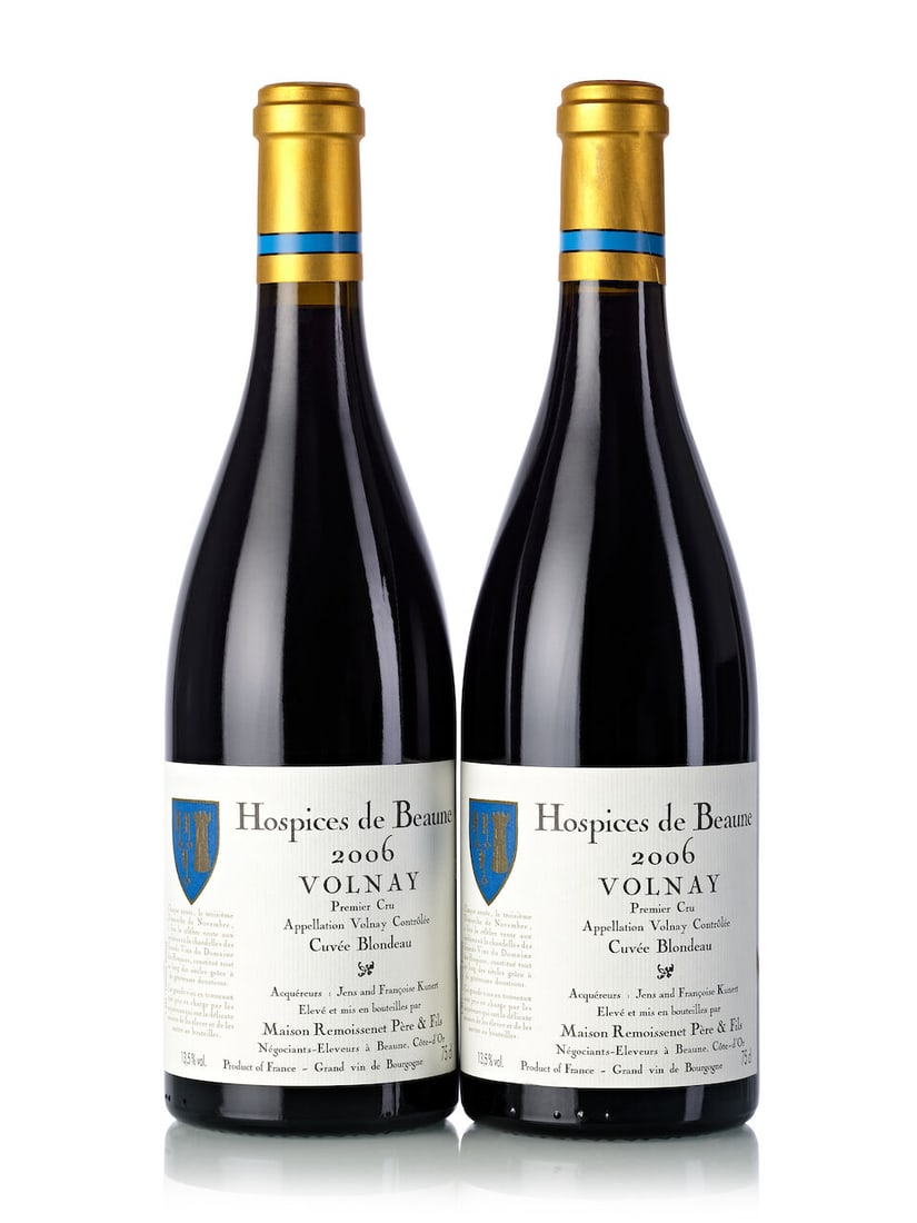 Hospices de Beaune Remoissenet Volnay Cuvée Blondeau, 2006 (12x 750ml): Hospices de Beaune Remoissenet Volnay Cuvée Blondeau, 2006 (12x 750ml) Region: Burgundy Lot to be sold without reserve. For further information on this lot please visit Bonhams.com For