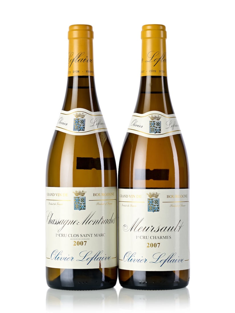 Olivier Leflaive Chassagne Montrachet Clos St. Marc, 2007 (1x 750ml) Olivier Leflaive Meursault...: Olivier Leflaive Chassagne Montrachet Clos St. Marc, 2007 (1x 750ml) Region: Burgundy Label: scuffed Olivier Leflaive Meursault Charmes, 2007 (9x 750ml) Region: Burgundy Label: 9x slightly