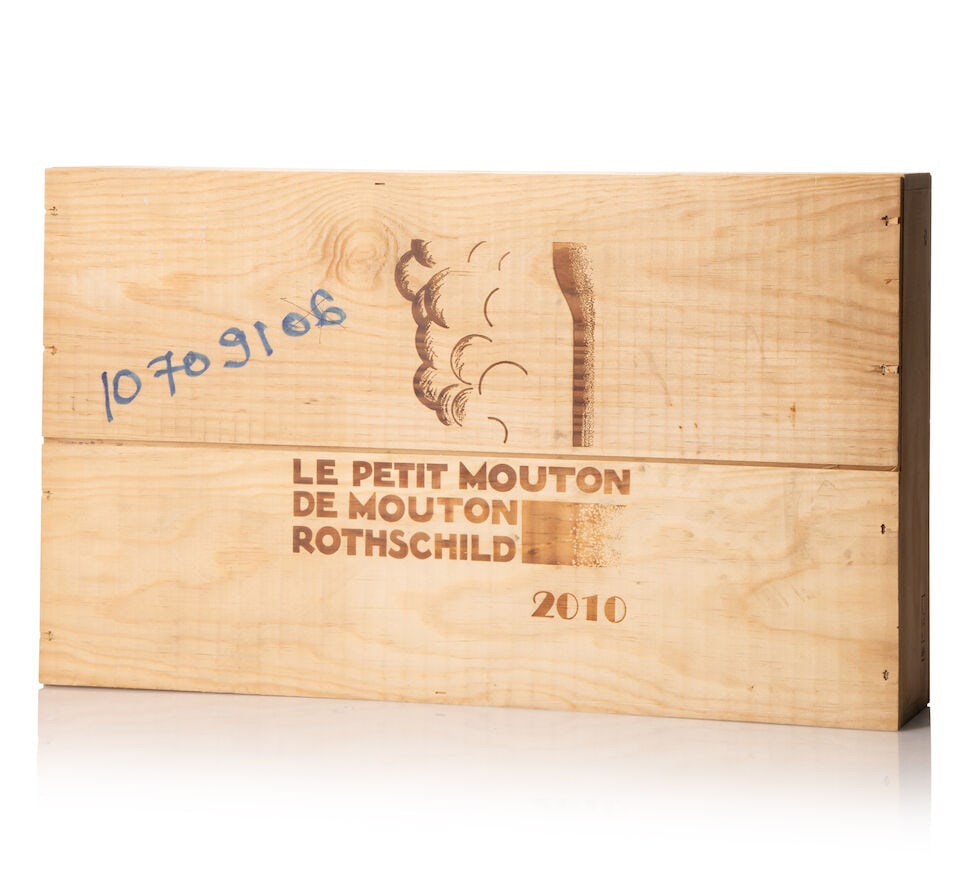 Le Petit Mouton, 2010 (11x 750ml): Le Petit Mouton, 2010 (11x 750ml) Region: Bordeaux Packaging: 1owc6 Lot to be sold without reserve. For further information on this lot please visit Bonhams.com For further information about this
