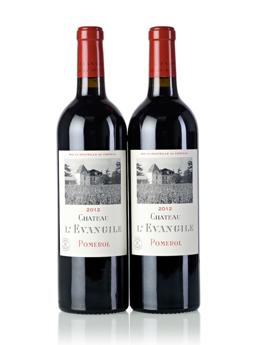 Château L'Evangile, 2012 (5x 750ml): Château L'Evangile, 2012 (5x 750ml) Region: Bordeaux Lot to be sold without reserve. For further information on this lot please visit Bonhams.com For further information about this lot please