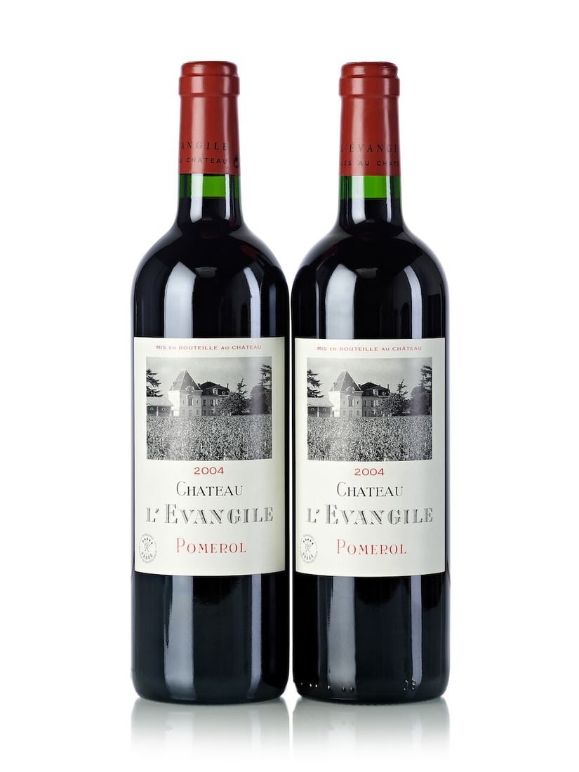 Château L'Evangile, 2004 (11x 750ml): Château L'Evangile, 2004 (11x 750ml) Region: Bordeaux Label: 1x stained, 1x slightly scuffed Lot to be sold without reserve. For further information on this lot please visit Bonhams.com For