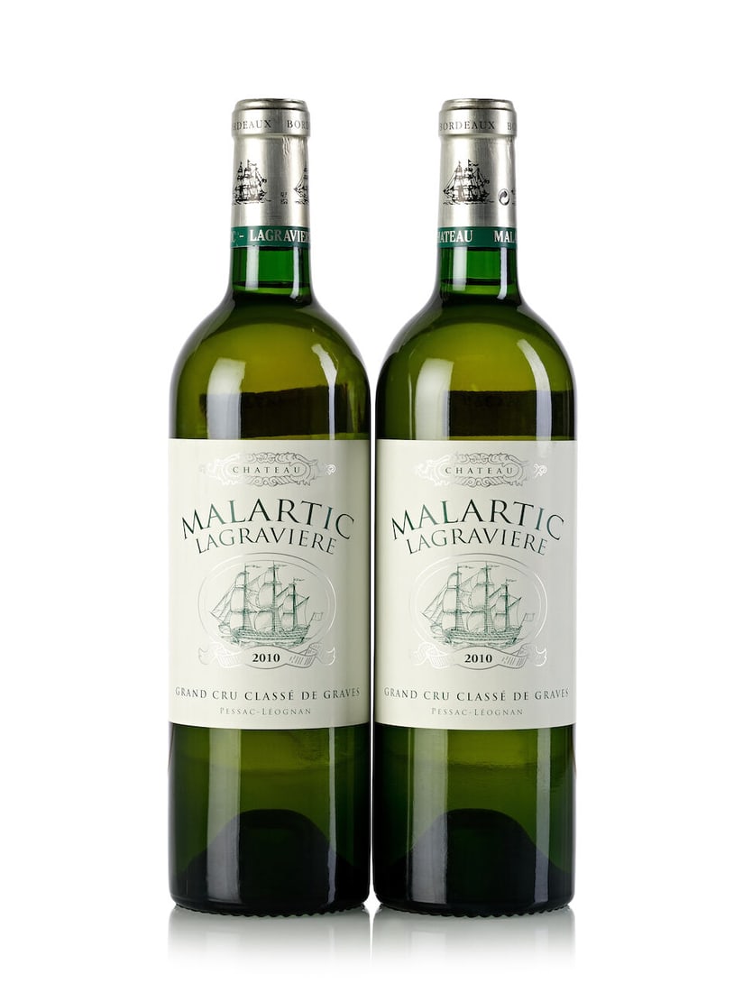 Château Malartic Lagravie Blanc, 2010 (12x 750ml): Château Malartic Lagravie Blanc, 2010 (12x 750ml) Region: Bordeaux Label: 4x marked Lot to be sold without reserve. For further information on this lot please visit Bonhams.com For further