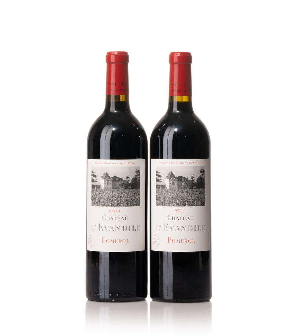 Château L'Evangile, 2011 (9x 750ml): Château L'Evangile, 2011 (9x 750ml) Region: Bordeaux Label: 1x marked Lot to be sold without reserve. For further information on this lot please visit Bonhams.com For further information about th