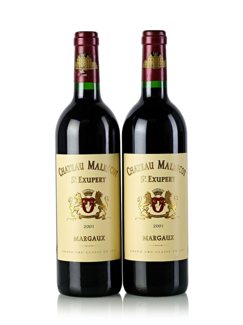 Château Malescot St. Exupery, 2001 (12x 750ml): Château Malescot St. Exupery, 2001 (12x 750ml) Region: Bordeaux Label: 1x slightly scuffed, 1x slightly stained Lot to be sold without reserve. For further information on this lot please visit