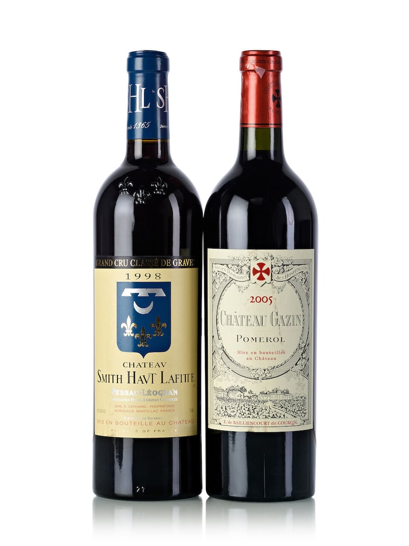 Château Gazin, 2005 (1x 750ml) Château L'Eglise d'Armens, 2007 (3x 750ml) Châte...: Château Gazin, 2005 (1x 750ml) Region: Bordeaux Label: marked Château L'Eglise d'Armens, 2007 (3x 750ml) Region: Bordeaux Label: 2x slightly stained, 1x stained Château Les Bertrands