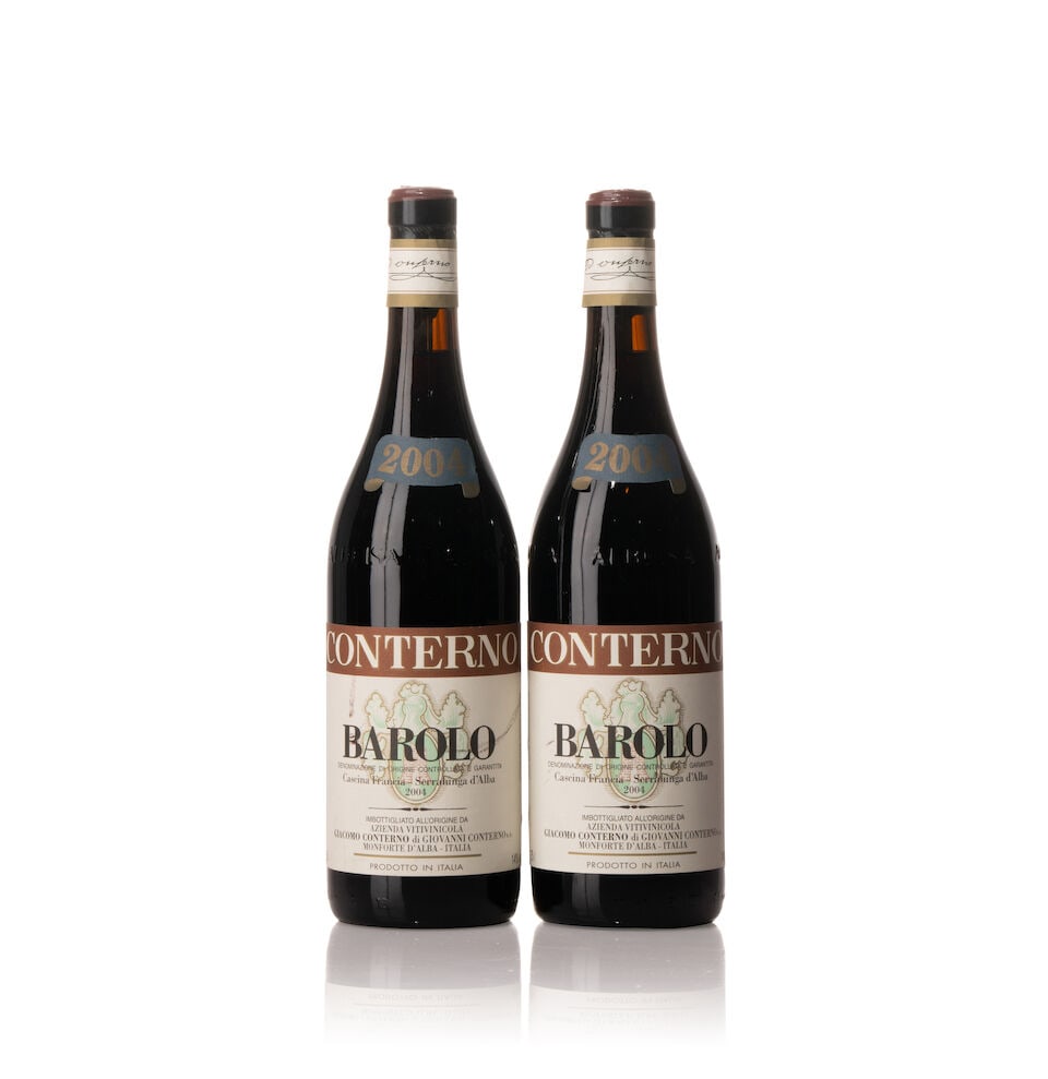Giacomo Conterno Barolo Cascina Francia, 2004 (12x 750ml): Giacomo Conterno Barolo Cascina Francia, 2004 (12x 750ml) Region: Italy Label: 12x scuffed, 4x slightly nicked Lot to be sold without reserve. For further information on this lot please visit Bonhams.