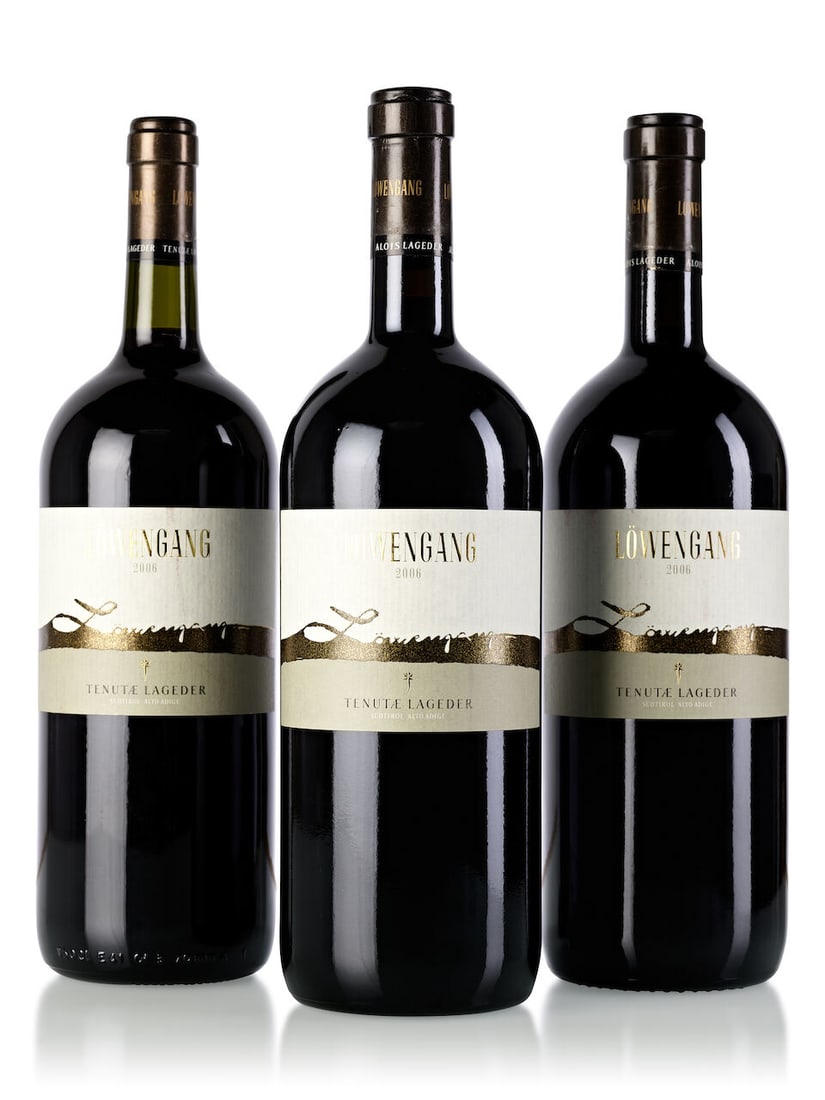 Tenuta Lageder Löwengang Cabernet, 2006 (3x Magnum) Tenuta Lageder Löwengang Cabernet...: Tenuta Lageder Löwengang Cabernet, 2006 (3x Magnum) Region: Italy Label: 1x slightly marked, 1x scuffed Tenuta Lageder Löwengang Cabernet, 2008 (3x Magnum) Region: Italy Lot to be sold witho