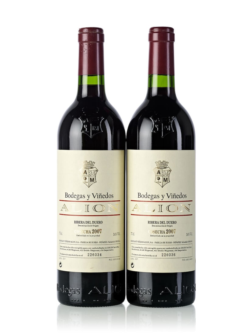 Vega Sicilia Alión, 2007 (7x 750ml): Vega Sicilia Alión, 2007 (7x 750ml) Region: Spain Label: 5x slightly marked Lot to be sold without reserve. For further information on this lot please visit Bonhams.com For further information ab