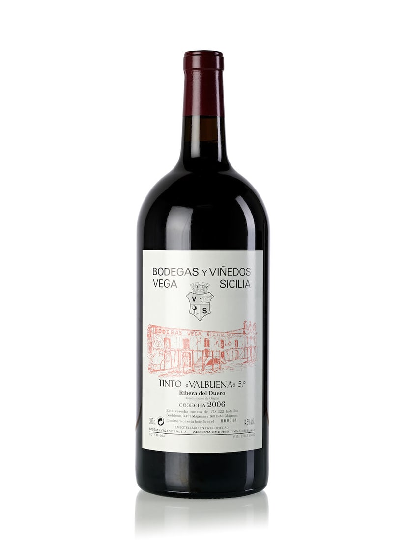 Vega Sicilia Valbuena 5, 2006 (1x 3L): Vega Sicilia Valbuena 5, 2006 (1x 3L) Region: Spain Lot to be sold without reserve. For further information on this lot please visit Bonhams.com For further information about this lot please visit