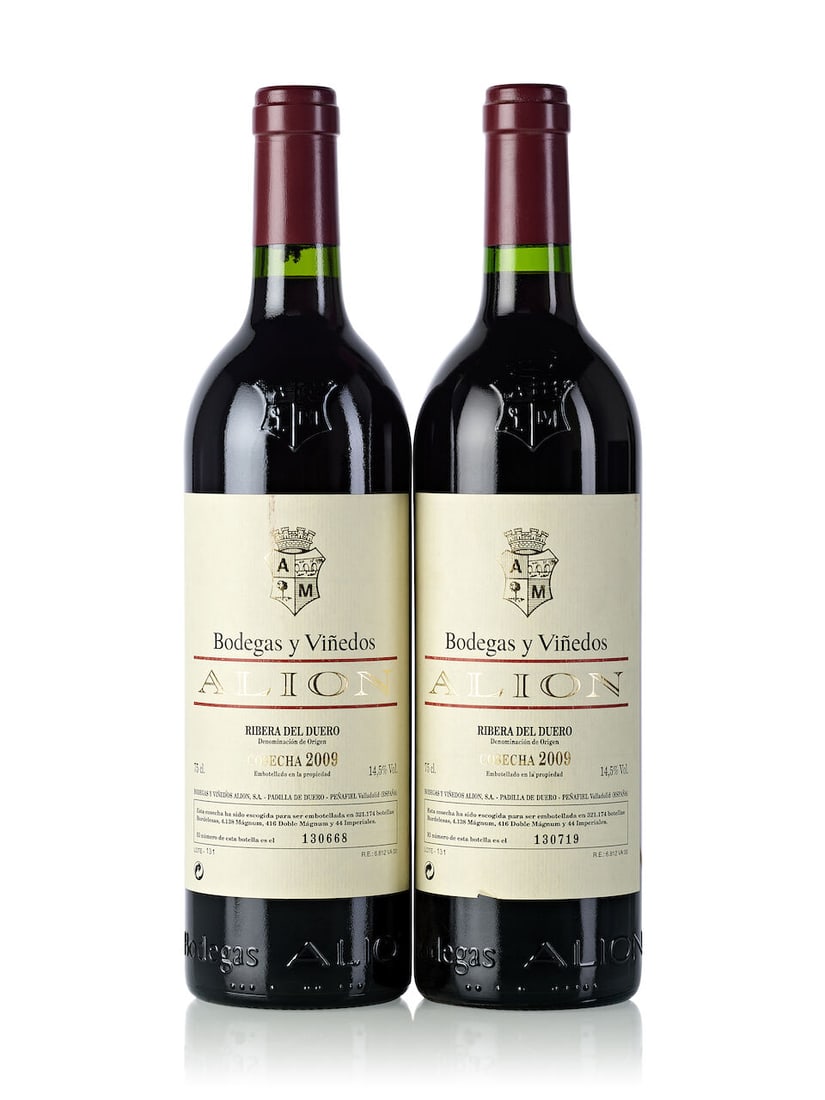 Vega Sicilia Alión, 2009 (12x 750ml): Vega Sicilia Alión, 2009 (12x 750ml) Region: Spain Label: 9x slightly marked Lot to be sold without reserve. For further information on this lot please visit Bonhams.com For further