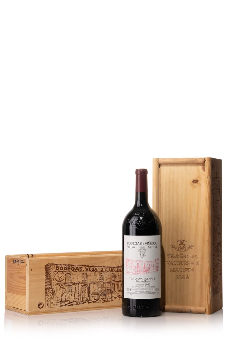 Vega Sicilia Valbuena 5, 2006 (6x Magnum): Vega Sicilia Valbuena 5, 2006 (6x Magnum) Region: Spain Packaging: 6owc1 Lot to be sold without reserve. For further information on this lot please visit Bonhams.com For further information about this
