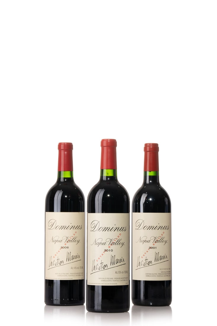 Dominus Estate, 2001 (12x 750ml): Dominus Estate, 2001 (12x 750ml) Region: United States Label: 7x slightly wrinkled Lot to be sold without reserve. For further information on this lot please visit Bonhams.com For further information