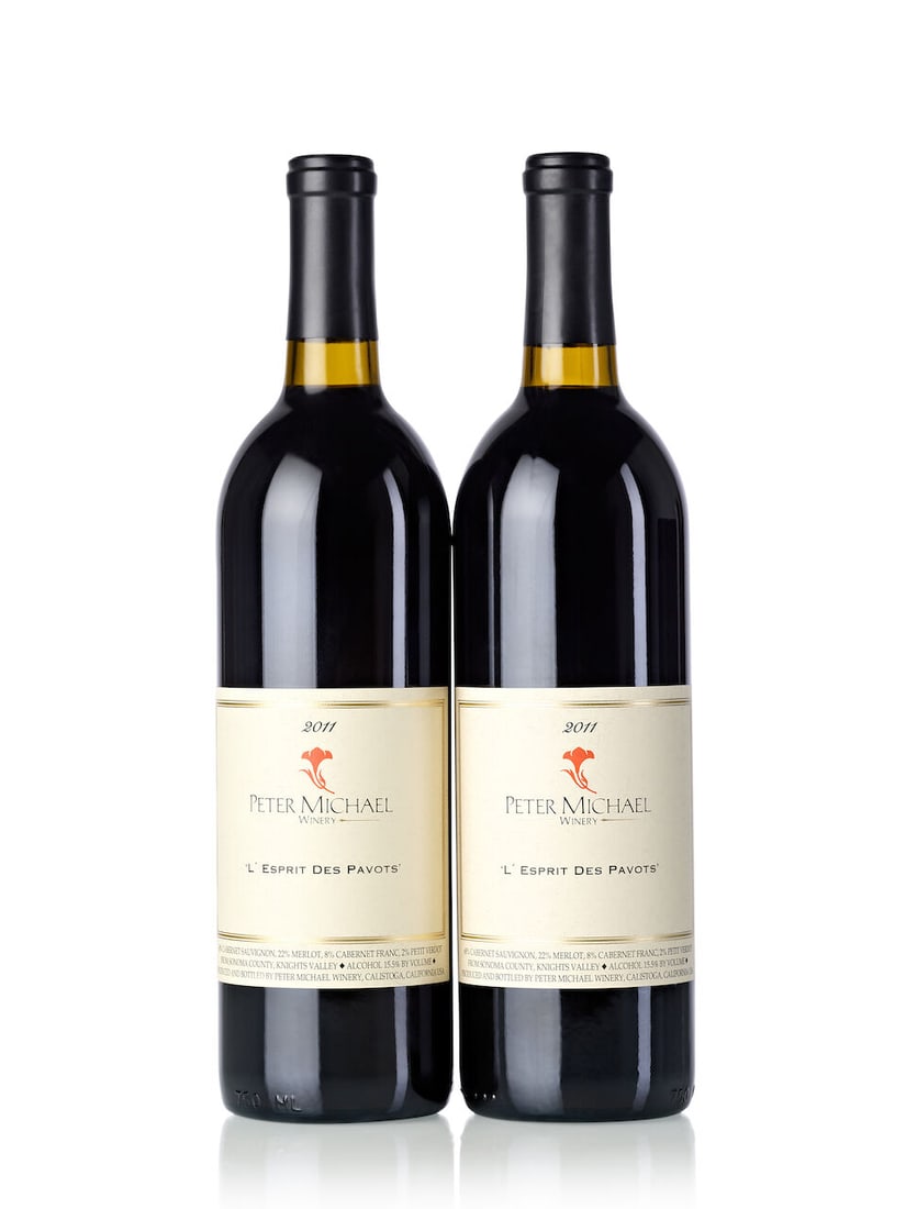 Peter Michael L'Esprit des Pavots, 2011 (9x 750ml): Peter Michael L'Esprit des Pavots, 2011 (9x 750ml) Region: United States Capsule: 2x slightly torn Lot to be sold without reserve. For further information on this lot please visit Bonhams.com For