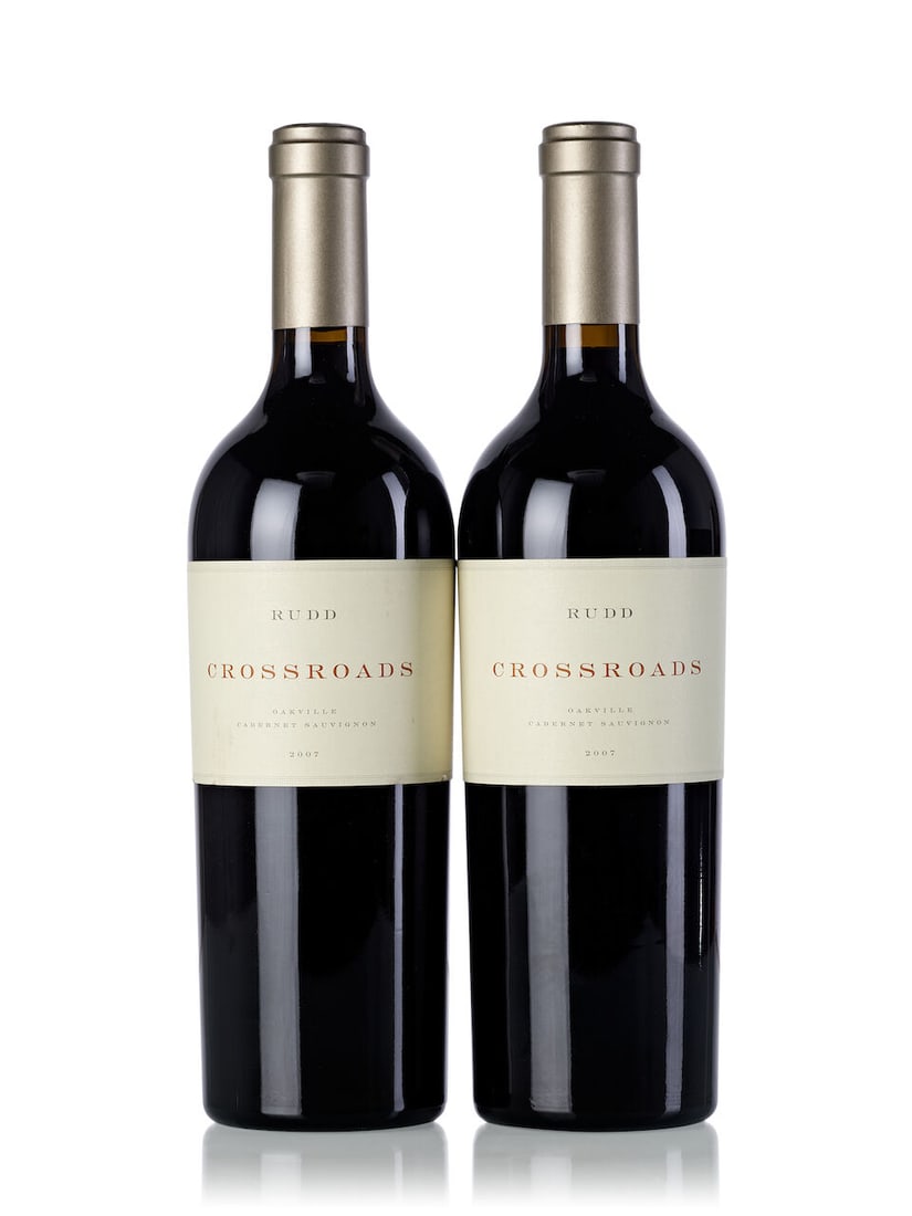 Rudd Crossroads Cabernet Sauvignon, 2007 (12x 750ml): Rudd Crossroads Cabernet Sauvignon, 2007 (12x 750ml) Region: United States Cork: 1x signed of old seepage Label: 6x marked Lot to be sold without reserve. For further information on this lot please