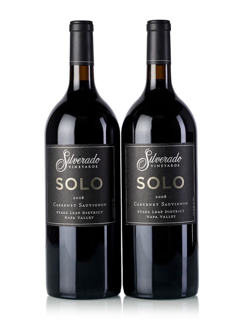 Silverado Vineyards Solo Cabernet Sauvignon, 2008 (12x Magnum): Silverado Vineyards Solo Cabernet Sauvignon, 2008 (12x Magnum) Region: United States Label: 10x slightly scuffed, 1x slightly torn Lot to be sold without reserve. For further information on this lot p