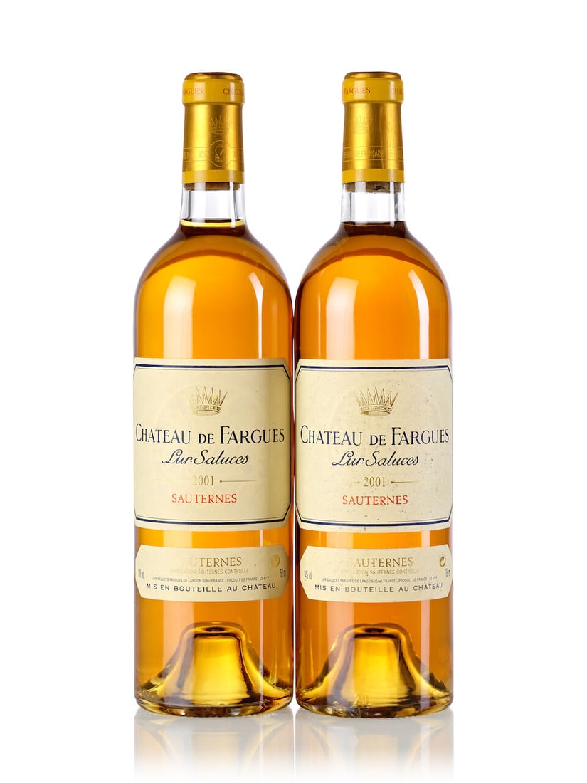 Château de Fargues, 2001 (12x 750ml): Château de Fargues, 2001 (12x 750ml) Region: Bordeaux Label: 9x slightly bin-soiled, 2x bin-soiled, 3x slightly torn, 2x slightly stained For further information on this lot please visit