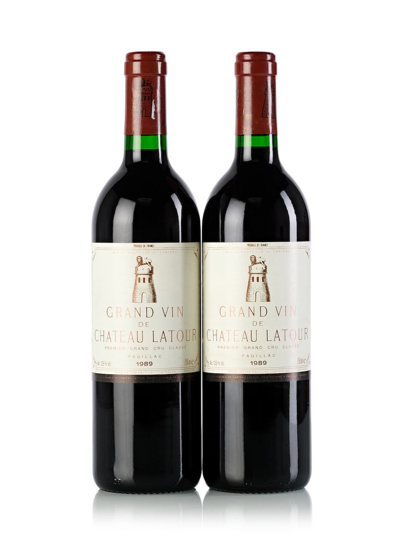 Château Latour, 1989 (2x 750ml): Château Latour, 1989 (2x 750ml) Region: Bordeaux Fill Level: 2x into neck Label: 2x slightly wrinkled For further information on this lot please visit Bonhams.com For further information