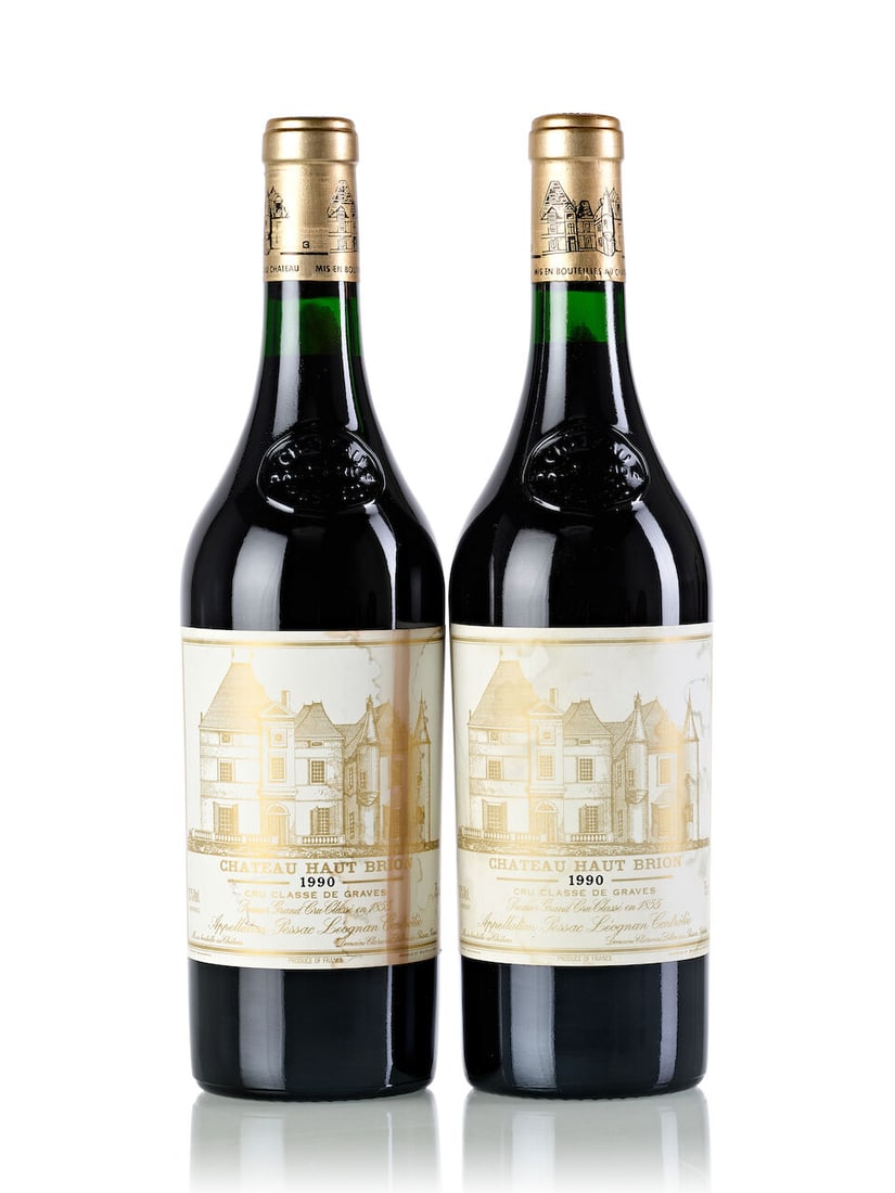 Château Haut Brion, 1990 (2x 750ml): Château Haut Brion, 1990 (2x 750ml) Region: Bordeaux Fill Level: 1x 1.5cm, 1x 2cm Label: 2x damp-stained, 1x stained For further information on this lot please visit Bonhams.com For further