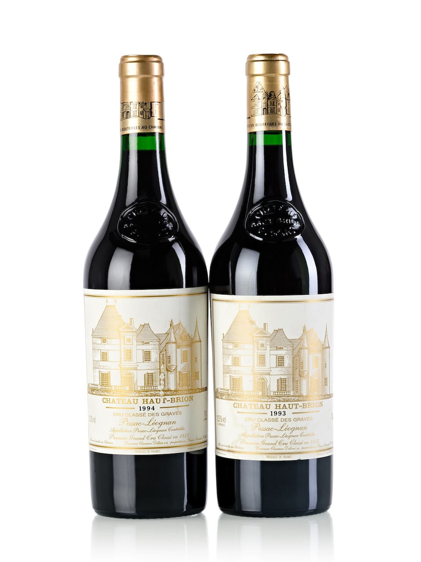 Château Haut Brion, 1993 (1x 750ml) Château Haut Brion, 1994 (3x 750ml): Château Haut Brion, 1993 (1x 750ml) Region: Bordeaux Fill Level: 1cm Label: slightly damp-stained and slightly bin-soiled Château Haut Brion, 1994 (3x 750ml) Region: Bordeaux Fill Level: 3x