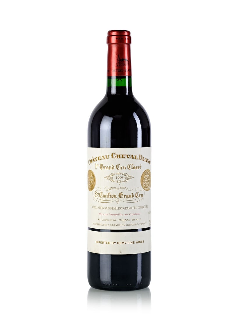 Château Cheval Blanc, 1999 (1x 750ml): Château Cheval Blanc, 1999 (1x 750ml) Region: Bordeaux Fill Level: into neck Label: slightly bin-soiled, HK importer strip label For further information on this lot please visit Bonhams.com For f