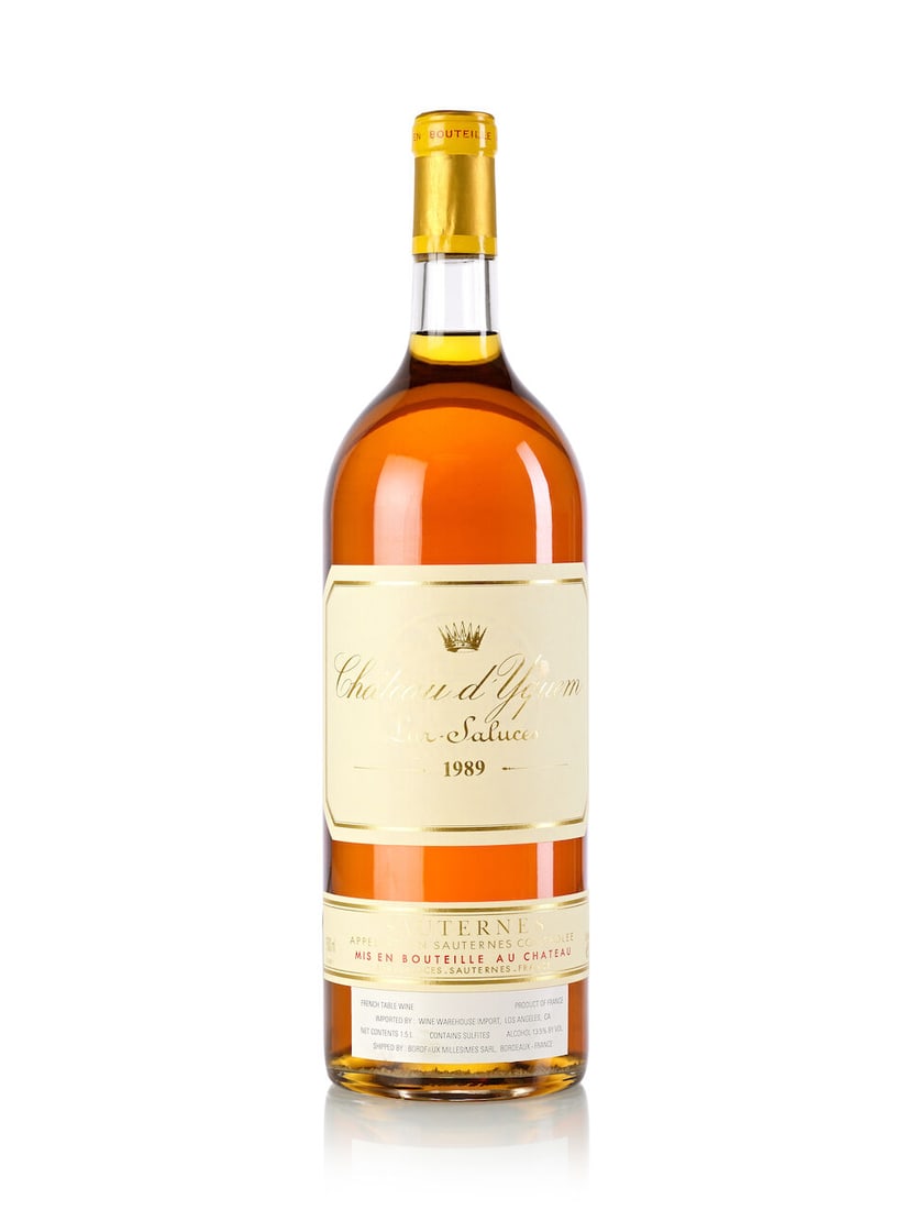 Château d'Yquem, 1989 (1x Magnum): Château d'Yquem, 1989 (1x Magnum) Region: Bordeaux Fill Level: base neck Label: slightly stained For further information on this lot please visit Bonhams.com For further information about
