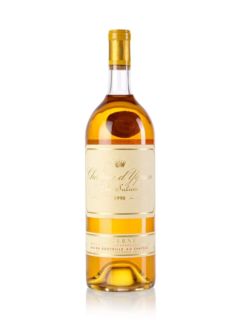 Château d'Yquem, 1990 (1x Magnum): Château d'Yquem, 1990 (1x Magnum) Region: Bordeaux Fill Level: very top shoulder Cork: signs of old seepage Label: slightly scuffed Miscellaneous: Provenance: Zachys 2013 For further information
