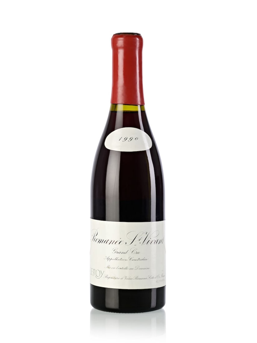 Domaine Leroy Romanée St. Vivant, 1990 (1x 750ml): Domaine Leroy Romanée St. Vivant, 1990 (1x 750ml) Region: Burgundy Fill Level: 1cm Capsule: damaged capsule exposing cork Cork: signs of old seepage Label: slightly stained, slightly torn back