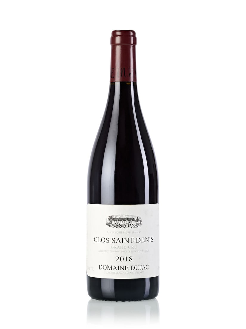 Domaine Dujac Clos St. Denis, 2018 (1x 750ml): Domaine Dujac Clos St. Denis, 2018 (1x 750ml) Region: Burgundy Label: slightly scuffed For further information on this lot please visit Bonhams.com For further information about this lot please