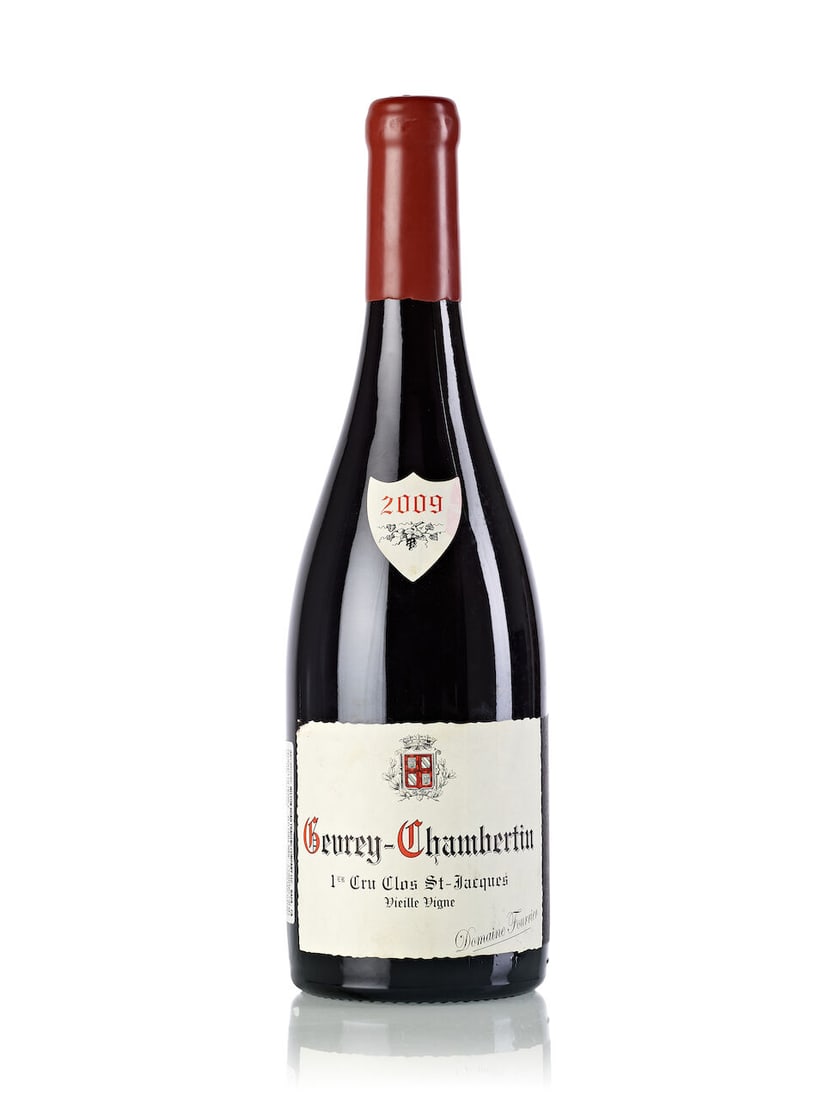 Domaine Fourrier Gevrey Chambertin Clos St. Jacques, 2009 (1x 750ml): Domaine Fourrier Gevrey Chambertin Clos St. Jacques, 2009 (1x 750ml) Region: Burgundy Label: slightly marked & scuffed labels and vintage tag Miscellaneous: Provenance: Zachys | The Ruby Collection Fo