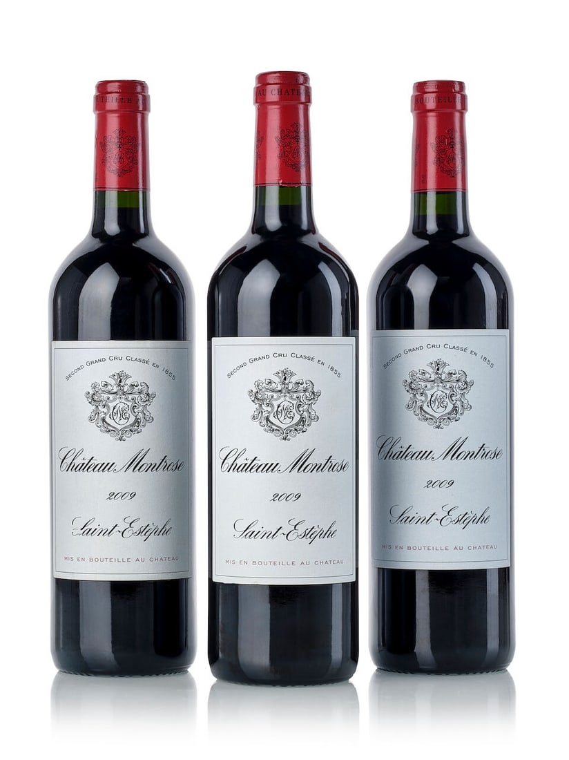 Château Montrose, 2009 (3x 750ml): Château Montrose, 2009 (3x 750ml) Region: Bordeaux Label: 2x slightly marked For further information on this lot please visit Bonhams.com For further information about this lot please visit