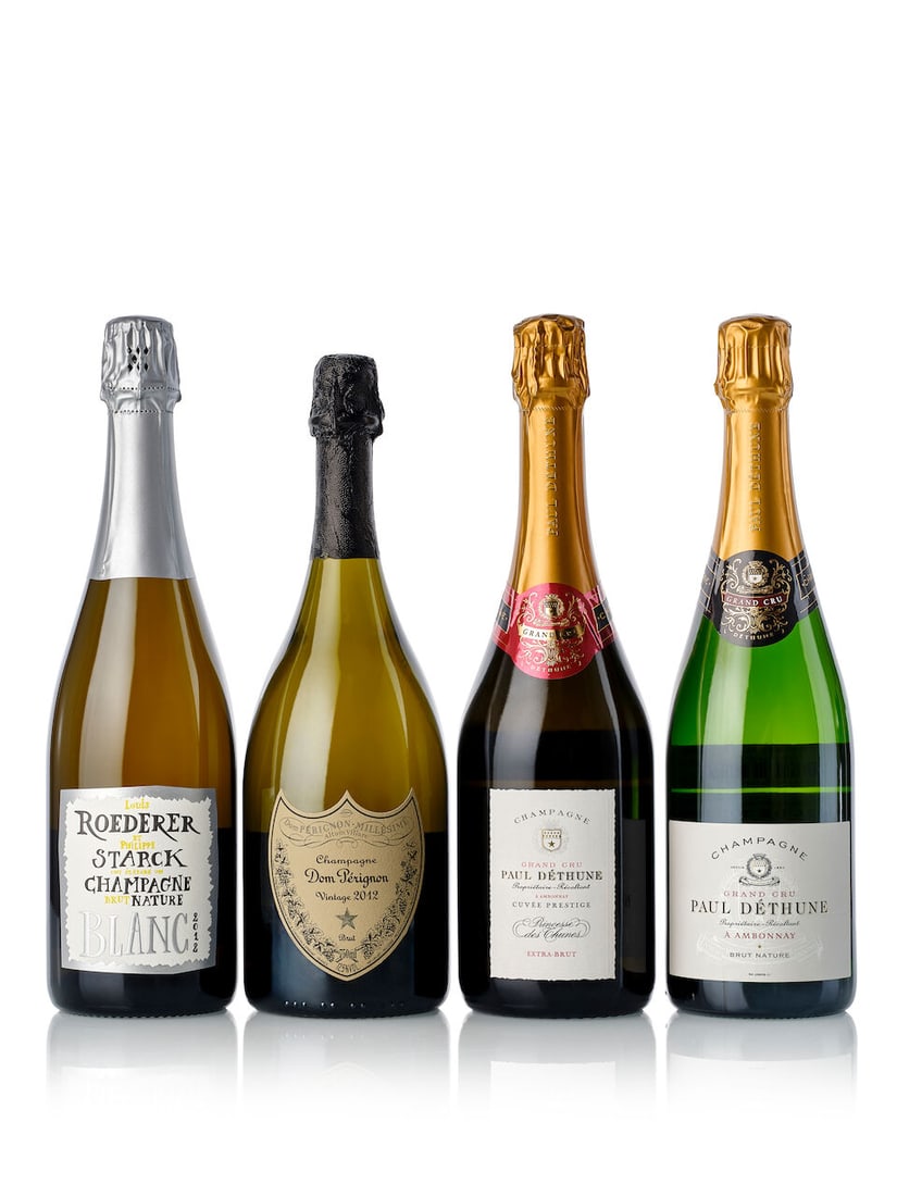 Dom Pérignon, 2012 (1x 750ml) Louis Roederer (Philippe Starck) Brut Nature Blanc, 2012 (1x...: Dom Pérignon, 2012 (1x 750ml) Region: Champagne Louis Roederer (Philippe Starck) Brut Nature Blanc, 2012 (1x 750ml) Region: Champagne Packaging: oc Paul Dethune Brut Cuvée Prestige Princesse
