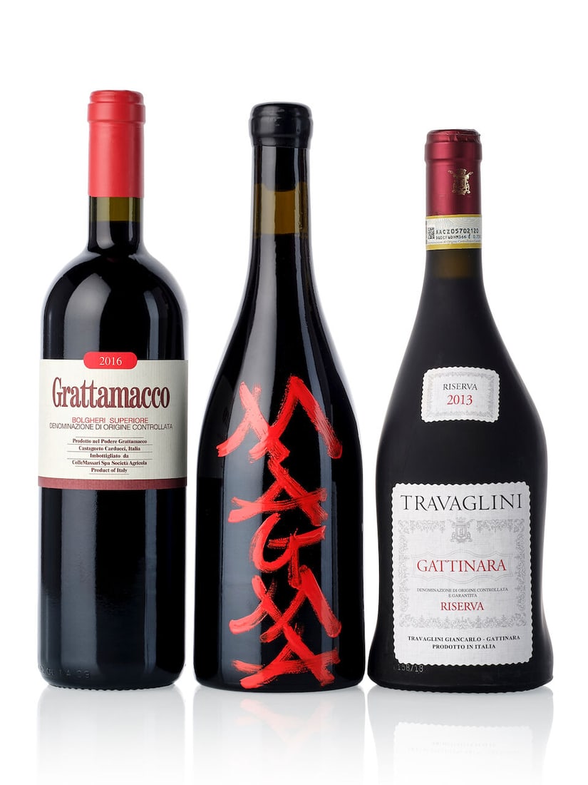 Travaglini Gattinara Riserva, 2013 (1x 750ml) Frank Cornelissen Magma Rosso, 2016 (1x 750ml) G...: Travaglini Gattinara Riserva, 2013 (1x 750ml) Region: Italy Frank Cornelissen Magma Rosso, 2016 (1x 750ml) Region: Italy Grattamacco Bolgheri Rosso Superiore, 2016 (1x 750ml) Region: Italy Lot to be