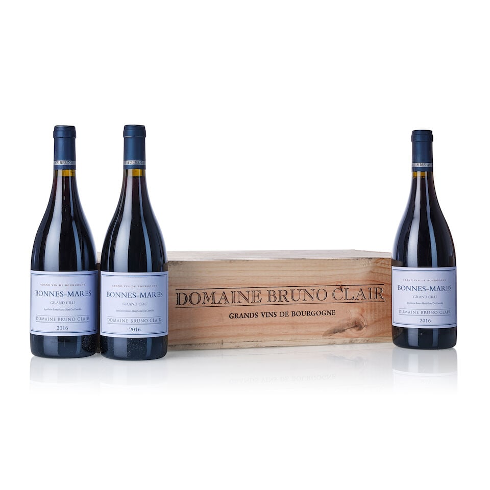 Domaine Bruno Clair Bonnes Mares, 2016 (6x 750ml): Domaine Bruno Clair Bonnes Mares, 2016 (6x 750ml) Region: Burgundy Packaging: owc For further information on this lot please visit Bonhams.com For further information about this lot please