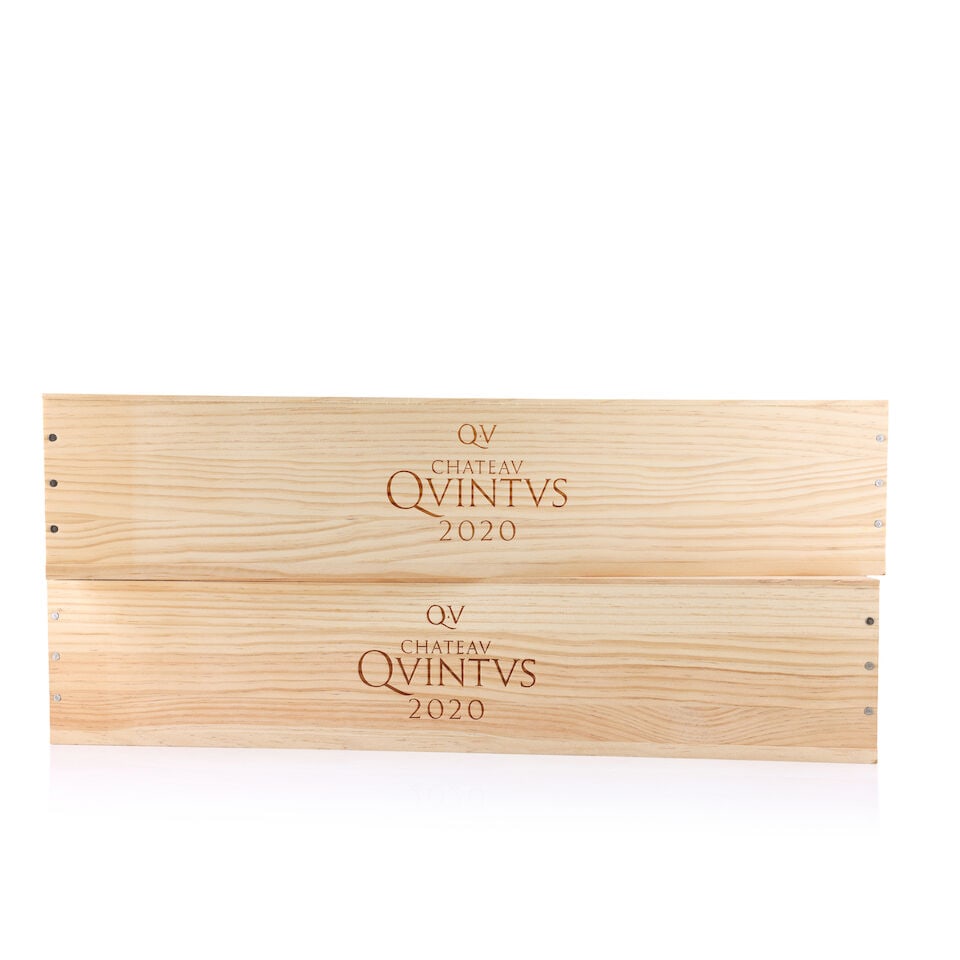 Château Quintus, 2020 (12 x 750ml): Château Quintus, 2020 (12 x 750ml) Region: St. Emilion Packaging: 2 x original wooden cases This lot is subject to the following lot symbols: Δ Δ VAT at the prevailing rate on Hammer Pr