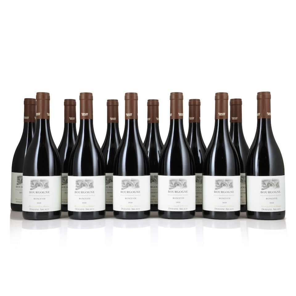 Domaine Arlaud, Bourgogne Rouge Roncevie, 2020 (12 x 750ml): Domaine Arlaud, Bourgogne Rouge Roncevie, 2020 (12 x 750ml) Region: Bourgogne Packaging: 2 x original carton This lot is subject to the following lot symbols: Δ Δ VAT at the prevailing rate 