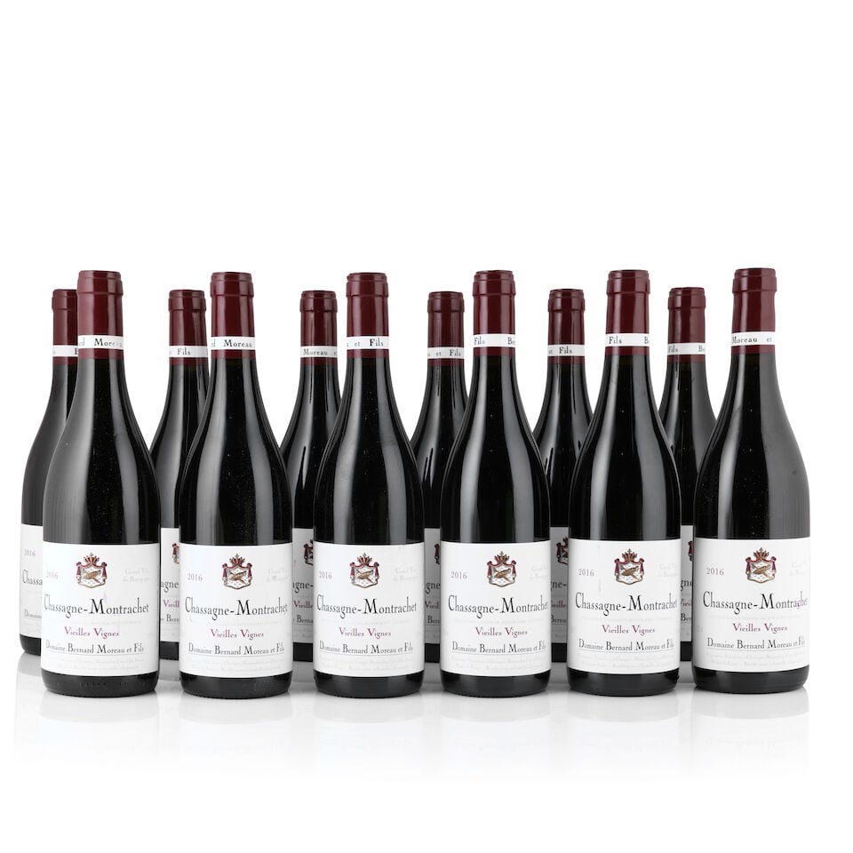 Bernard Moreau et Fils, Chassagne-Montrachet Rouge Vieilles Vignes, 2016 (12 x 750ml): Bernard Moreau et Fils, Chassagne-Montrachet Rouge Vieilles Vignes, 2016 (12 x 750ml) Region: Côte de Beaune Label: 5 marked This lot is subject to the following lot symbols: Δ Δ VAT at