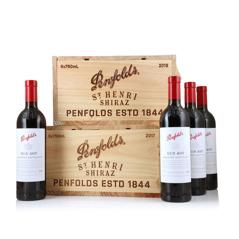 Penfolds, Bin 407, 2017 (1 x 750ml) Penfolds, Bin 407, 2019 (6 x 750ml) Penfolds, St. Henri Shir... (1 of 2)