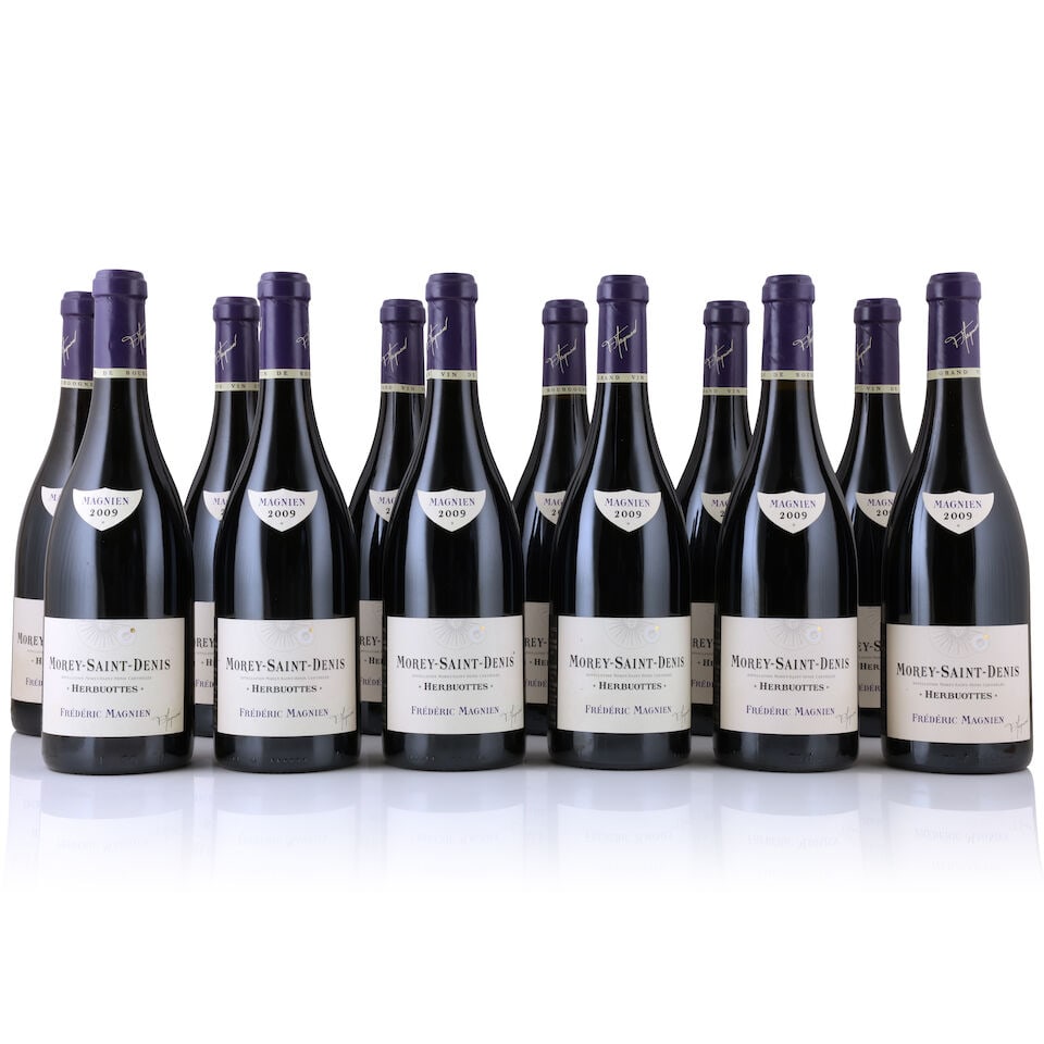Frédéric Magnien, Morey-St-Denis Les Herbuottes, 2009 (12 x 750ml): Frédéric Magnien, Morey-St-Denis Les Herbuottes, 2009 (12 x 750ml) Region: Côte de Nuits Label: 3 lightly marked This lot is subject to the following lot symbols: † † VAT at
