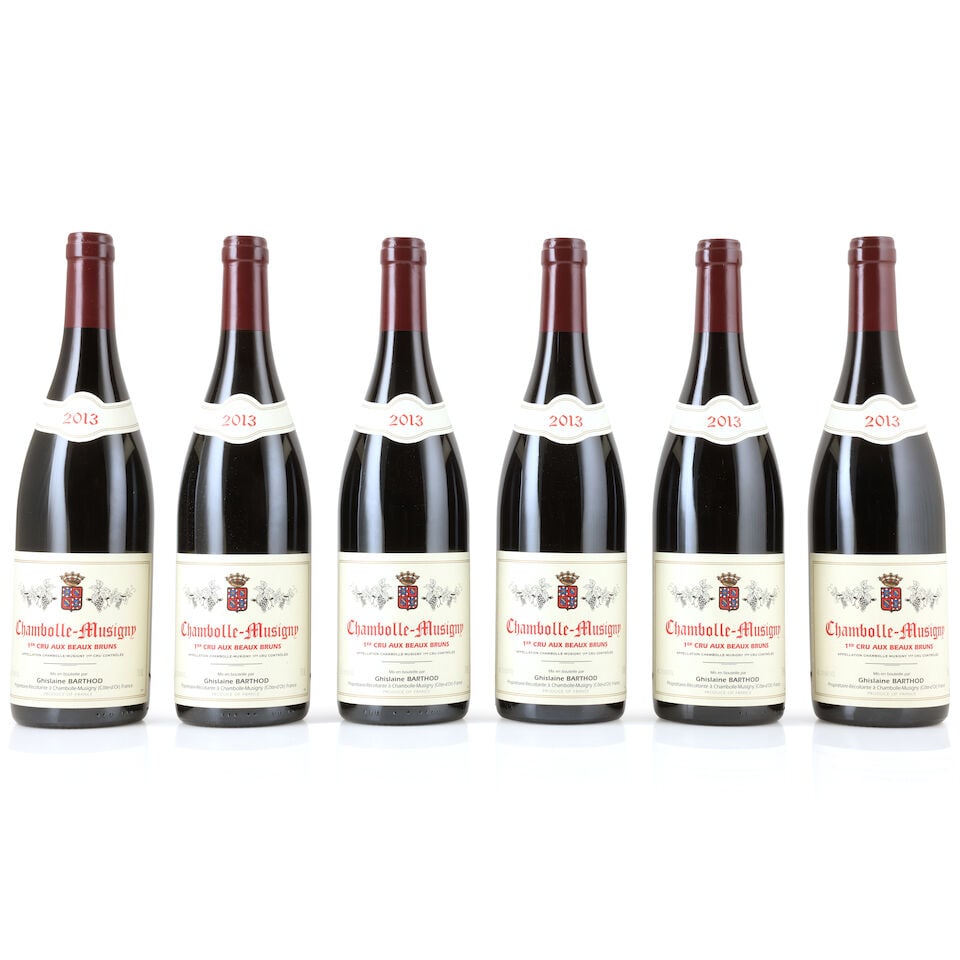 Domaine Ghislaine Barthod, Chambolle-Musigny 1er Cru Aux Beaux Bruns, 2013 (6 x 750ml): Domaine Ghislaine Barthod, Chambolle-Musigny 1er Cru Aux Beaux Bruns, 2013 (6 x 750ml) Region: Côte de Nuits Packaging: original carton This lot is subject to the following lot symbols: Δ &#