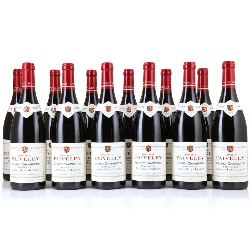 Domaine Faiveley, Gevrey-Chambertin 1er Cru Lavaux St-Jacques, 2021 (24 x 750ml): Domaine Faiveley, Gevrey-Chambertin 1er Cru Lavaux St-Jacques, 2021 (24 x 750ml) Region: Côte de Nuits Packaging: 4 x original cartons This lot is subject to the following lot symbols: Δ 