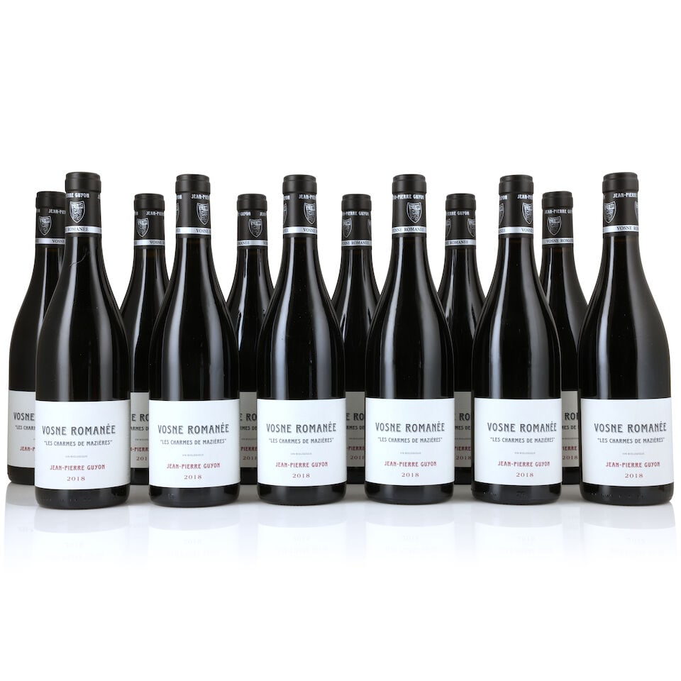 Jean-Pierre Guyon, Vosne-Romanée Les Charmes de Mazières, 2018 (12 x 750ml): Jean-Pierre Guyon, Vosne-Romanée Les Charmes de Mazières, 2018 (12 x 750ml) Region: Côte de Nuits Packaging: 2 x original cartons This lot is subject to the following lot symbols: Δ