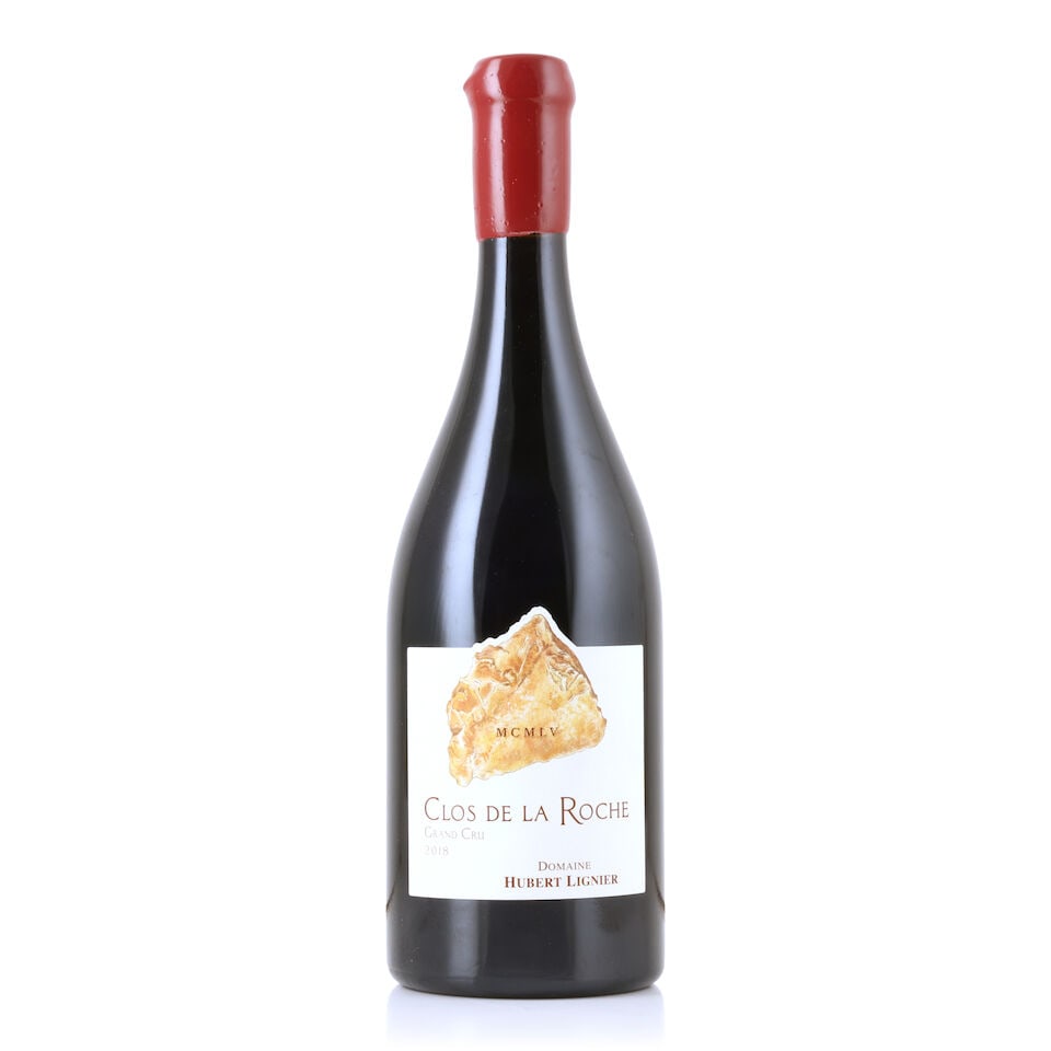 Domaine Hubert Lignier, Clos de la Roche Cuvée MCMLV, 2018 (1 x 750ml): Domaine Hubert Lignier, Clos de la Roche Cuvée MCMLV, 2018 (1 x 750ml) Region: Côte de Nuits Packaging: individual wooden case This lot is subject to the following lot symbols: Δ Δ