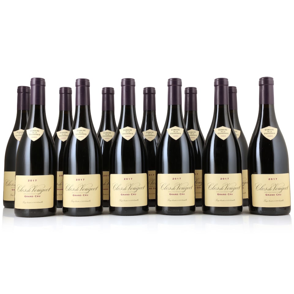 Domaine de la Vougeraie, Clos de Vougeot, 2017 (12 x 750ml): Domaine de la Vougeraie, Clos de Vougeot, 2017 (12 x 750ml) Region: Côte de Nuits Packaging: 2 x original cartons (lightly damp-affected) This lot is subject to the following lot symbols: Δ 