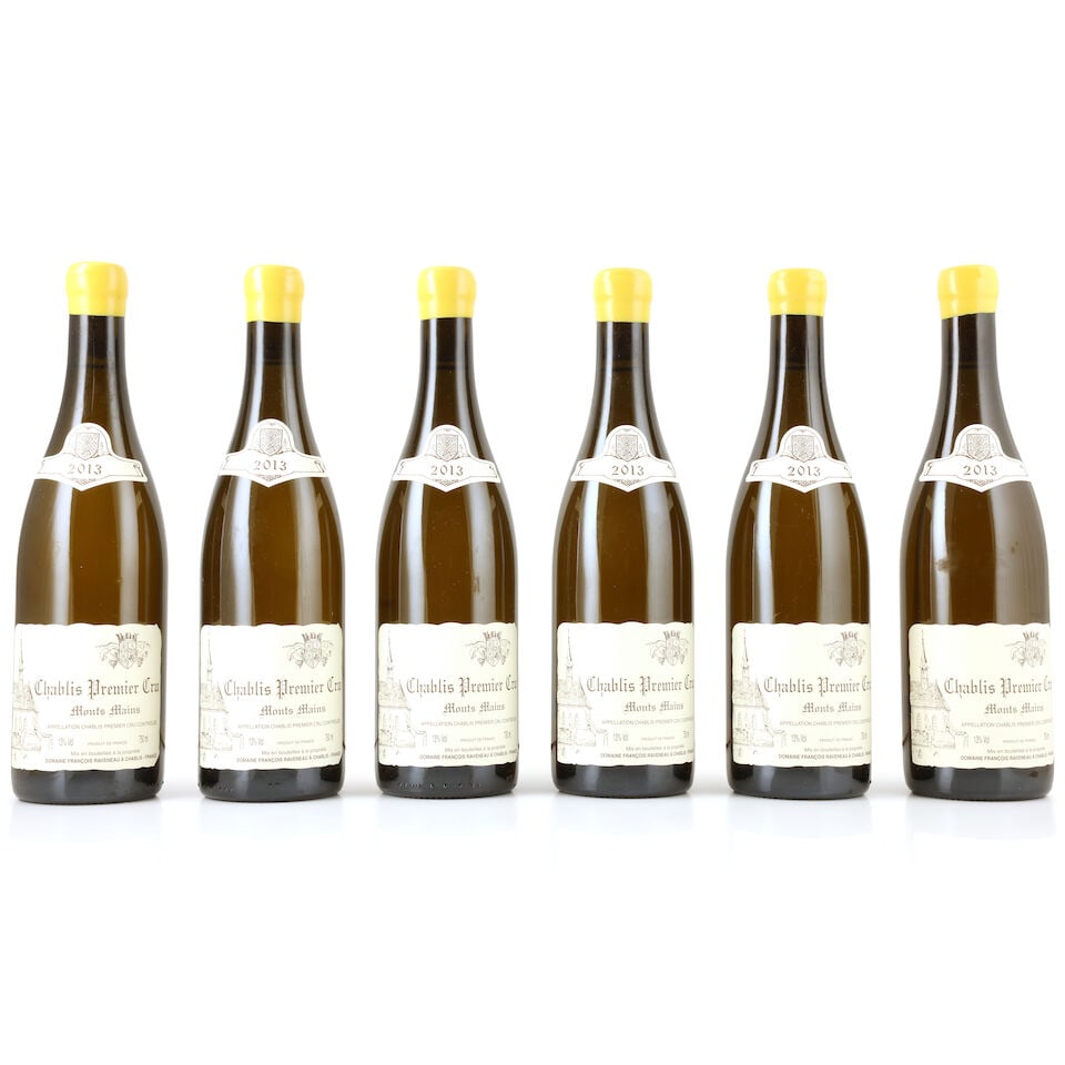 Domaine François Raveneau, Chablis 1er Cru Montmains, 2013 (6 x 750ml): Domaine François Raveneau, Chablis 1er Cru Montmains, 2013 (6 x 750ml) Region: Chablis Packaging: original carton This lot is subject to the following lot symbols: Δ Δ VAT at the prevai