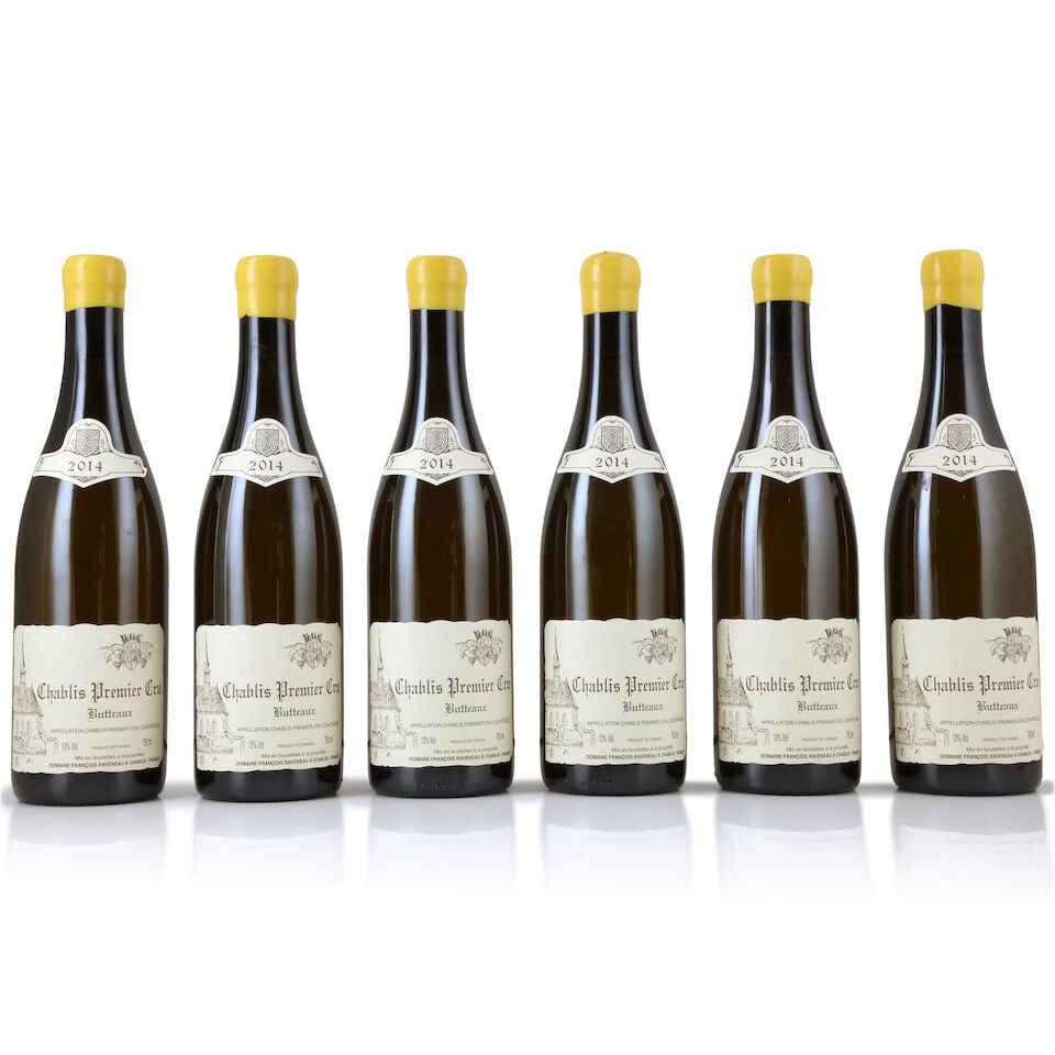 Domaine François Raveneau, Chablis 1er Cru Butteaux, 2014 (6 x 750ml): Domaine François Raveneau, Chablis 1er Cru Butteaux, 2014 (6 x 750ml) Region: Chablis Capsule: 1 cracked wax seal Packaging: original carton This lot is subject to the following lot symbols: [