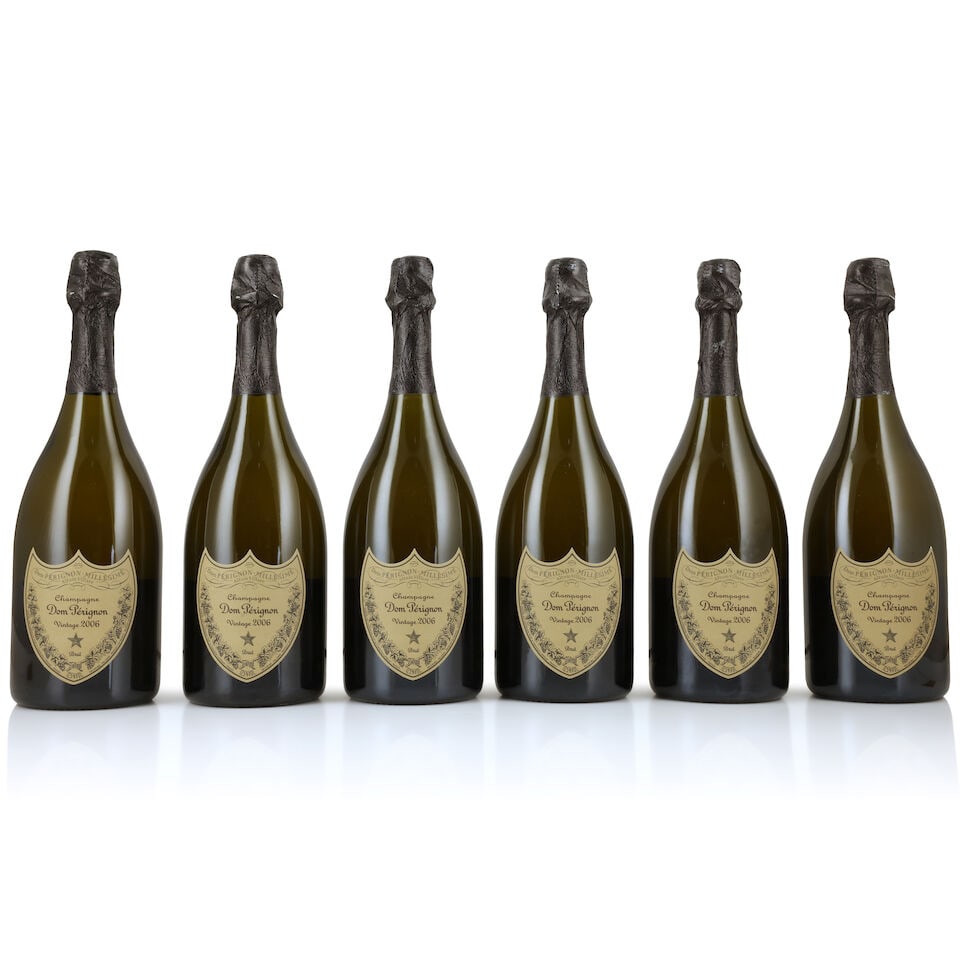 Dom Pérignon, 2006 (6 x 750ml): Dom Pérignon, 2006 (6 x 750ml) Region: Champagne Packaging: original carton This lot is subject to the following lot symbols: Δ Δ VAT at the prevailing rate on Hammer Price and Buyer's 
