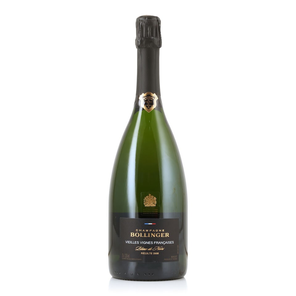 Bollinger, Vieilles Vignes Françaises Blanc de Noirs, 2008 (1 x 750ml): Bollinger, Vieilles Vignes Françaises Blanc de Noirs, 2008 (1 x 750ml) Region: Champagne Packaging: presentation case in original carton Notes: disgorged November 2020 This lot is subject to the 