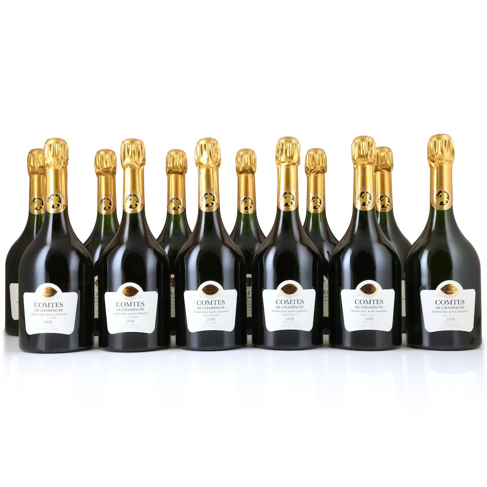 Taittinger, Comtes de Champagne Blanc de Blancs, 2008 (12 x 750ml): Taittinger, Comtes de Champagne Blanc de Blancs, 2008 (12 x 750ml) Region: Champagne Packaging: 2 x original cartons This lot is subject to the following lot symbols: Δ Δ VAT at the prevaili