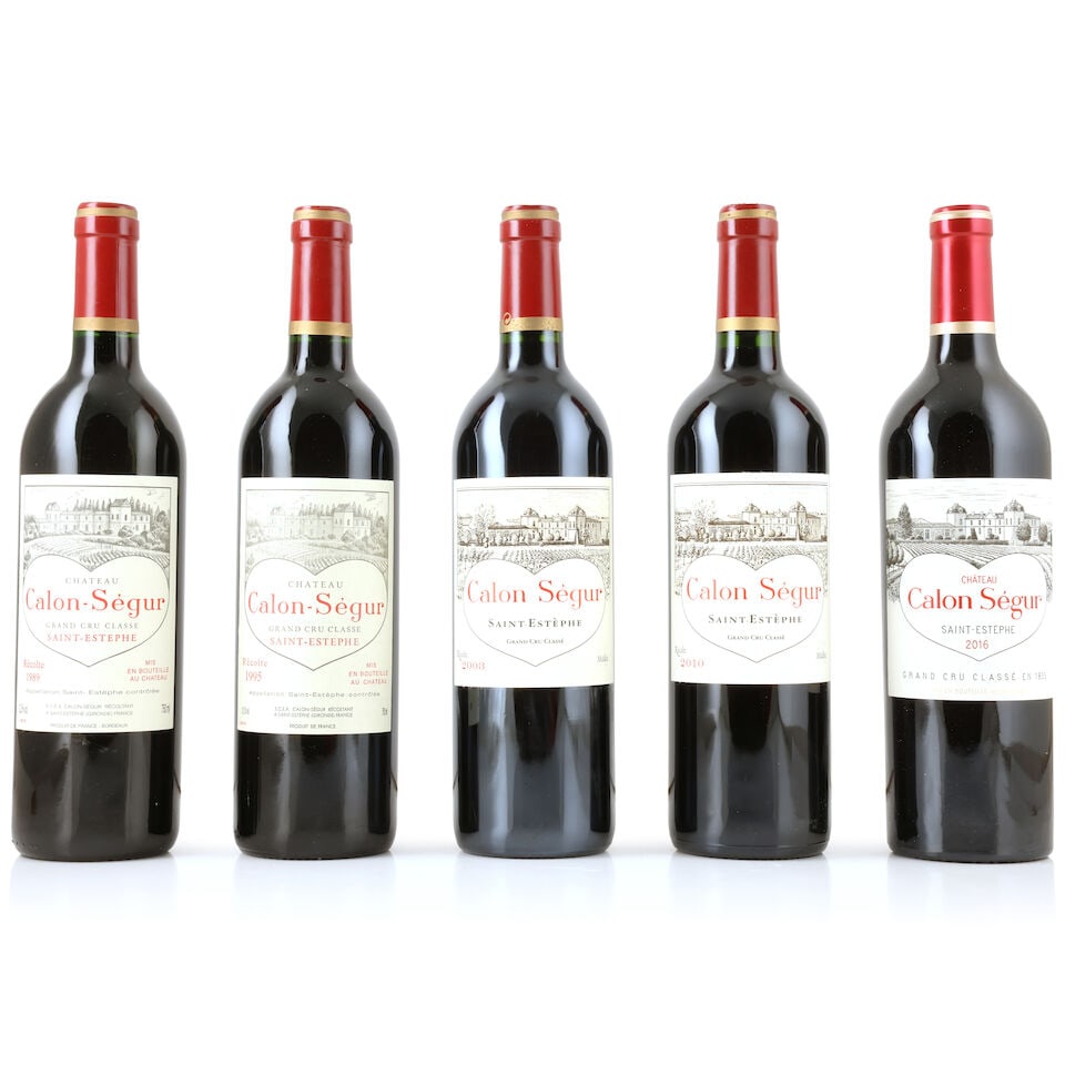 Château Calon Segur, The Book, 1989-2016 (5 x 750ml): Château Calon Segur, The Book, 1989-2016 (5 x 750ml) Region: St. Estèphe Packaging: presentation case with comemmorative book Notes: 1 bottle each: 1989, 1995, 2003, 2010 & 2016 This lot is 